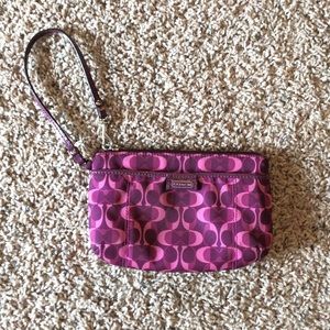LAST CHANCE Purple coach clutch wristlet